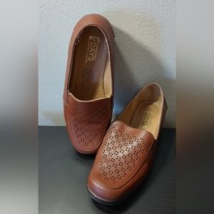 Cklass Days Comfort Brown Wedge Leather Shoes 6.5 Women's